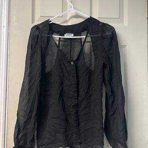 Black long sleeve top